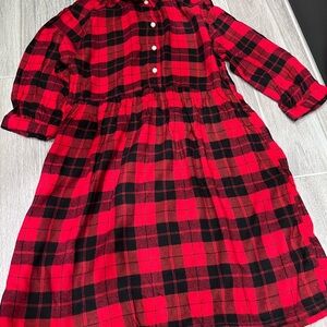 Adidas Red and Black Plaid Shirt